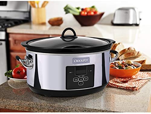 Crock-Pot 7 Quart Programmable Slow Cooker – Polished Platinum - 7HP7