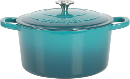 Crock-Pot 3 Quart Enameled Cast Iron Dutch Oven – Aqua - CVL7