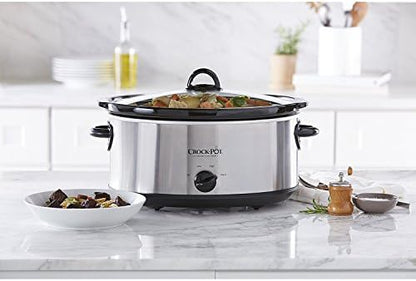 Crock-Pot 7 Quart Oval Manual Slow Cooker – Stainless Steel - ZKYI
