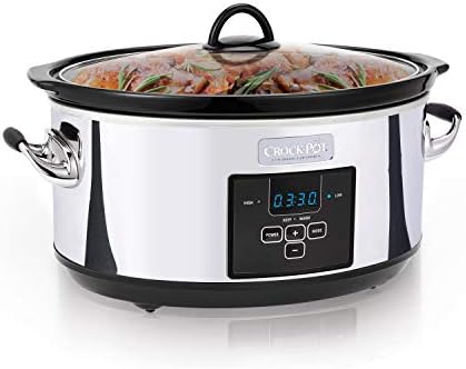 Crock-Pot 7 Quart Programmable Slow Cooker – Polished Platinum - 7HP7