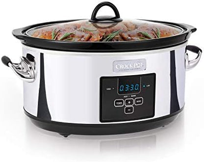 Crock-Pot 7 Quart Programmable Slow Cooker – Polished Platinum - 7HP7