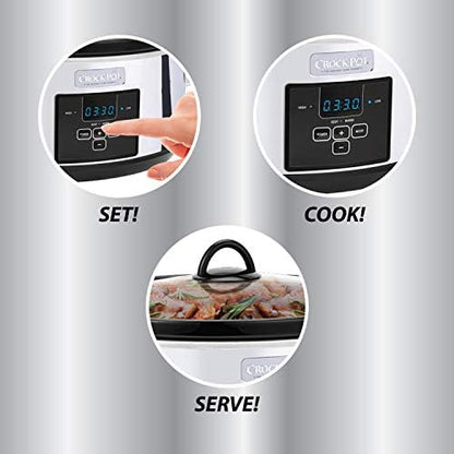 Crock-Pot 7 Quart Programmable Slow Cooker – Polished Platinum - 7HP7