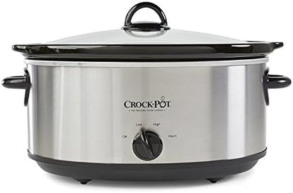 Crock-Pot 7 Quart Oval Manual Slow Cooker – Stainless Steel - ZKYI