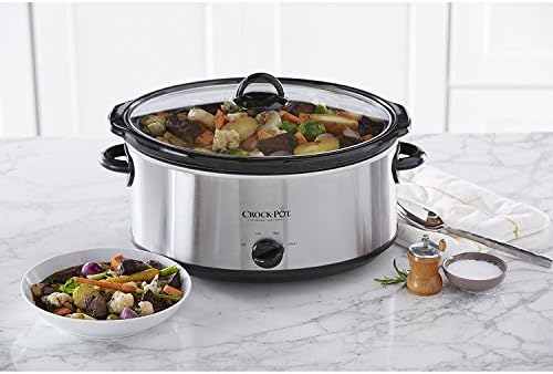 Crock-Pot 7 Quart Oval Manual Slow Cooker – Stainless Steel - ZKYI