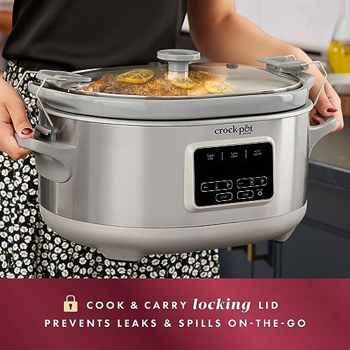 Crock-Pot 7 Quart Programmable Cook & Carry Slow Cooker - W1R6