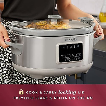 Crock-Pot 7 Quart Programmable Cook & Carry Slow Cooker - W1R6