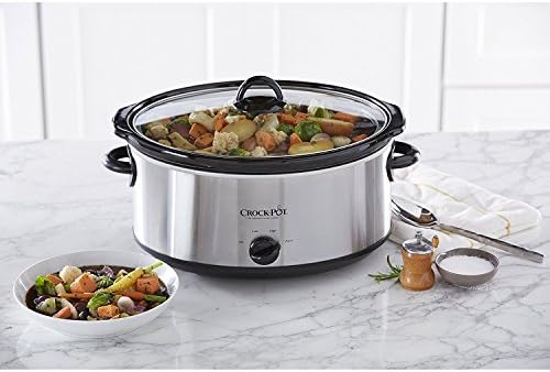 Crock-Pot 7 Quart Oval Manual Slow Cooker – Stainless Steel - ZKYI