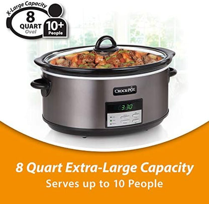 Crock-Pot 8 Quart Programmable Slow Cooker with Auto Warm - FLBD