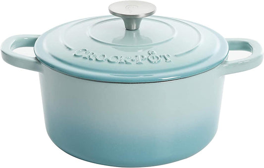 Crock-Pot 3 Quart Enameled Cast Iron Dutch Oven – Aqua - CVL7