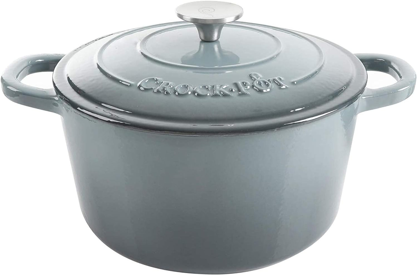 Crock-Pot 3 Quart Enameled Cast Iron Dutch Oven – Aqua - CVL7