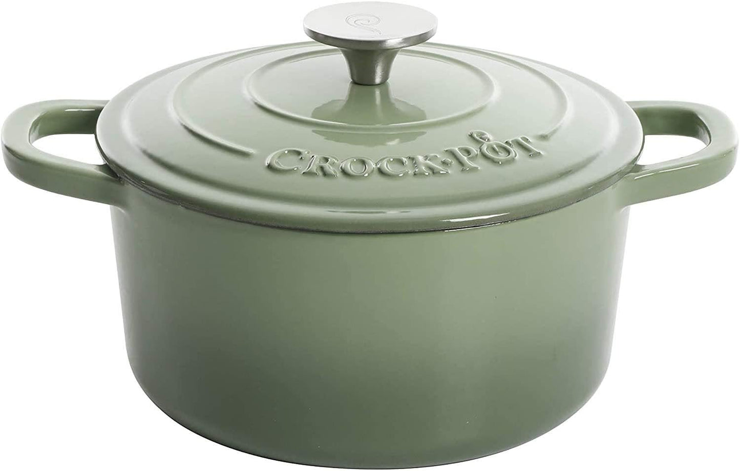 Crock-Pot 3 Quart Enameled Cast Iron Dutch Oven – Aqua - CVL7