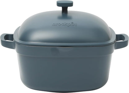 Crock-Pot 3 Quart Enameled Cast Iron Dutch Oven – Aqua - CVL7